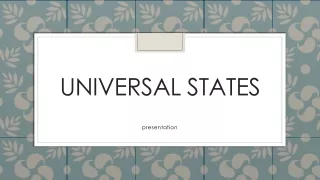 Universal states