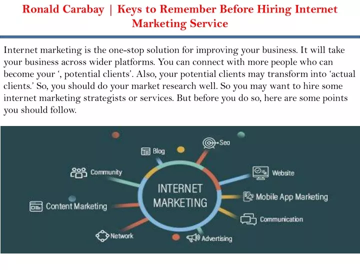 ronald carabay keys to remember before hiring