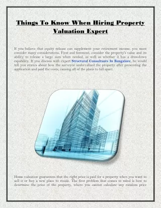 things to know when hiring property valuation