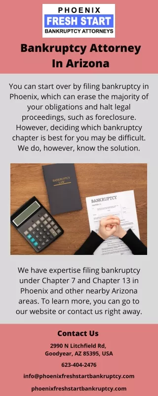 Get Services from Reputed Bankruptcy Attorney in Arizona