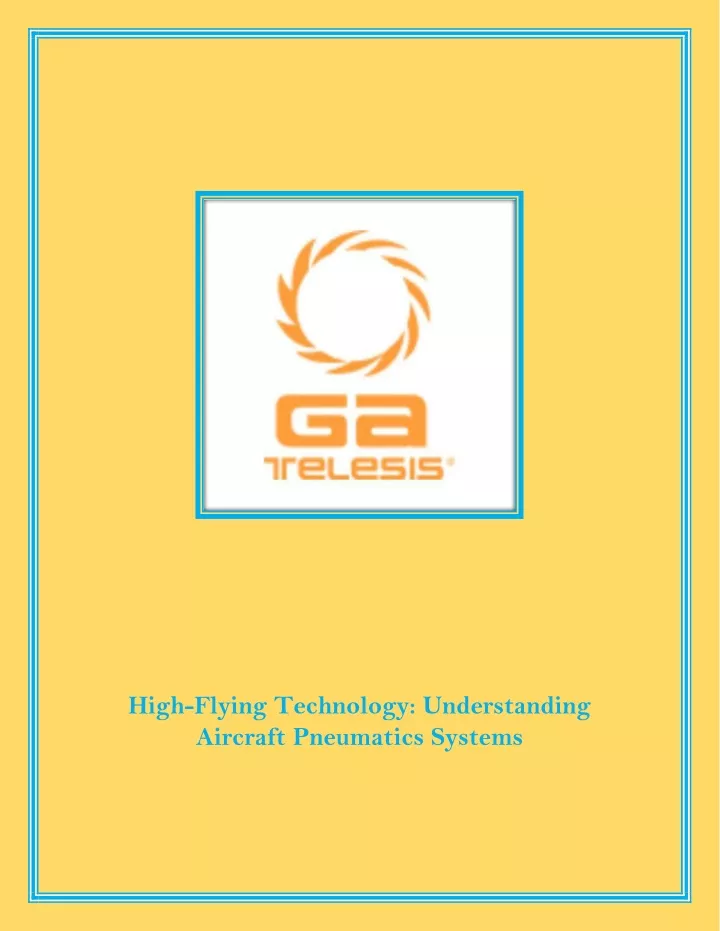 high flying technology understanding aircraft