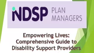 Disability Support Providers