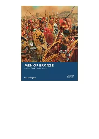 PDF read online Men of Bronze Ancient Greek Hoplite Battles Osprey Wargames unlimited