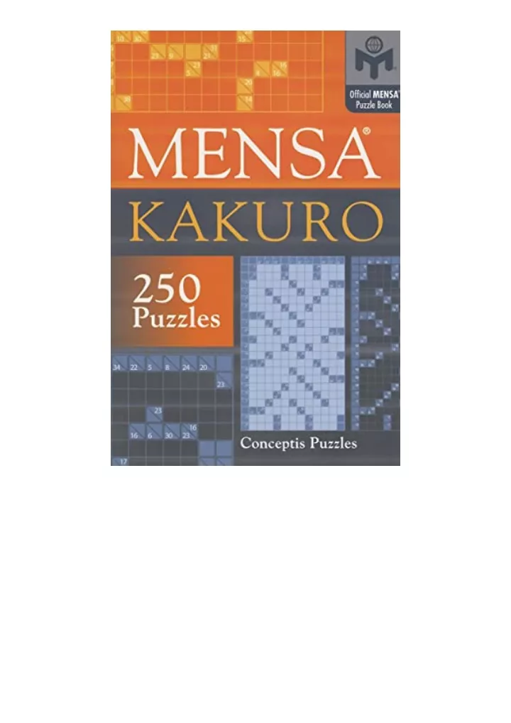 Ppt Download Pdf Mensa® Kakuro Full Powerpoint Presentation Free