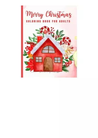 Kindle online PDF Merry Christmas Coloring Book for Adults Large Print 50 Easy and Simple Designs for Stress Relieving a