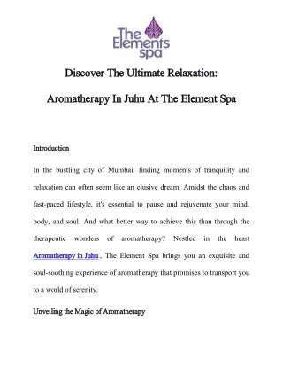 Aromatherapy in Juhu Call-7028064889