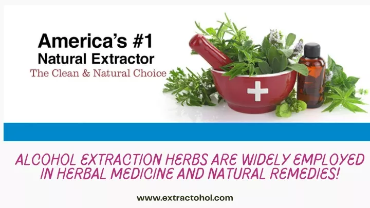 alcohol extraction herbs are widely employed