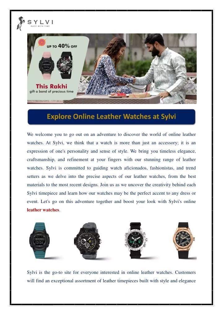 explore online leather watches at sylvi