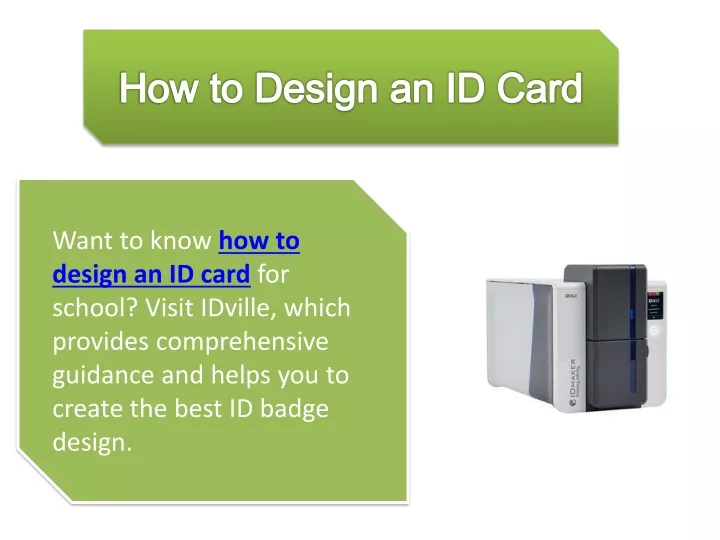 how to design an id card