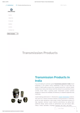 Best Transmission Products In India _ Ronak Enterprises