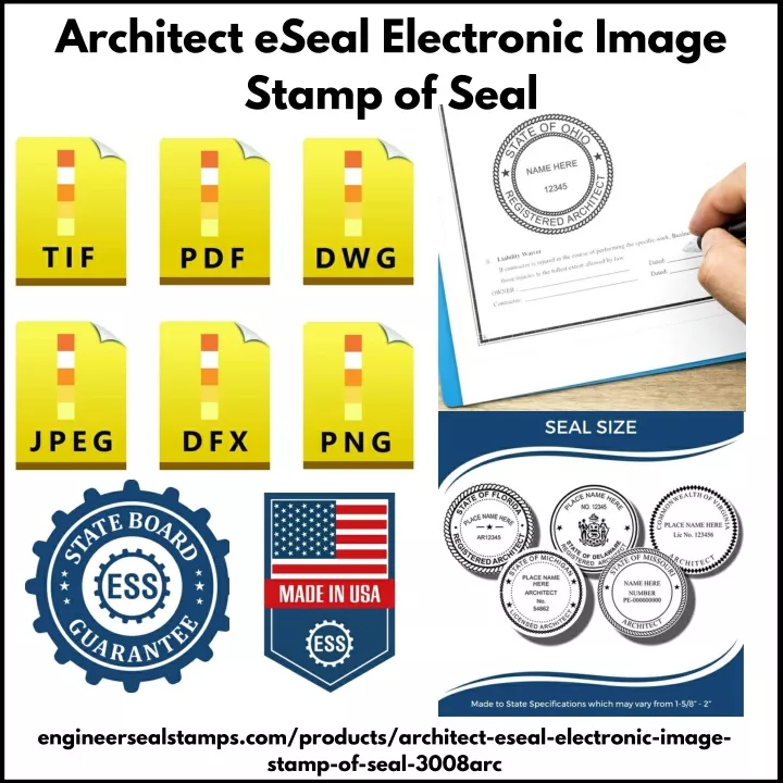 architect eseal electronic image stamp of seal