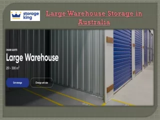 Large Warehouse Storage in Australia PPT