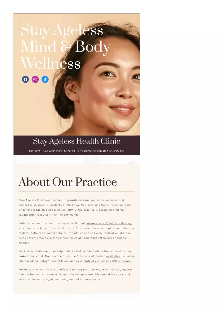 stay ageless mind body wellness