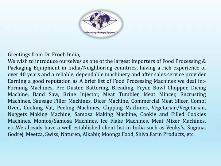 greetings from dr froeb india we wish