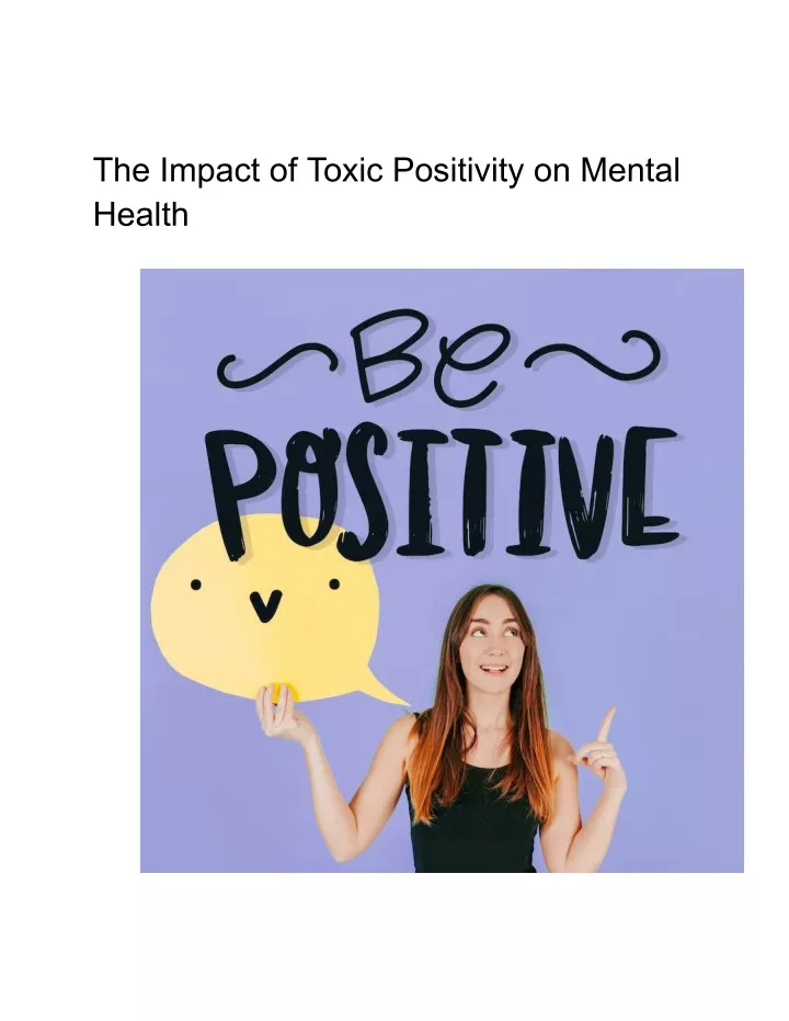 the impact of toxic positivity on mental health