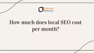how much does local seo cost per month