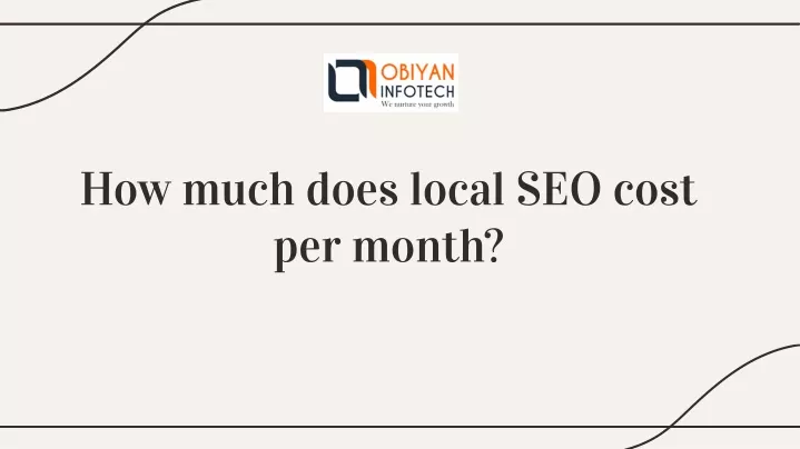 how much does local seo cost per month