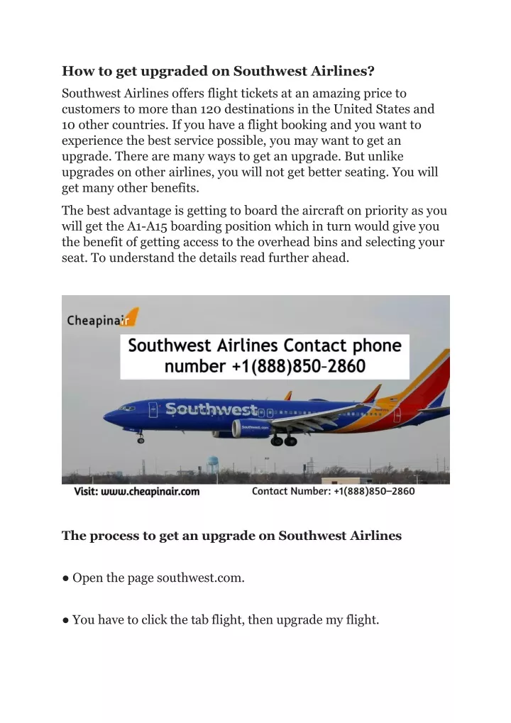 PPT How to get upgraded on Southwest Airlines? PowerPoint