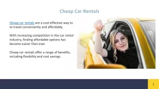 Cheap Car Rentals