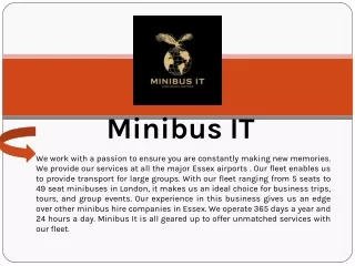 Minibus Hire Essex | Essex Minibus Hire - MINIBUS IT