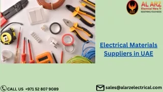 Electrical Materials Suppliers in UAE - Alarz Electrical