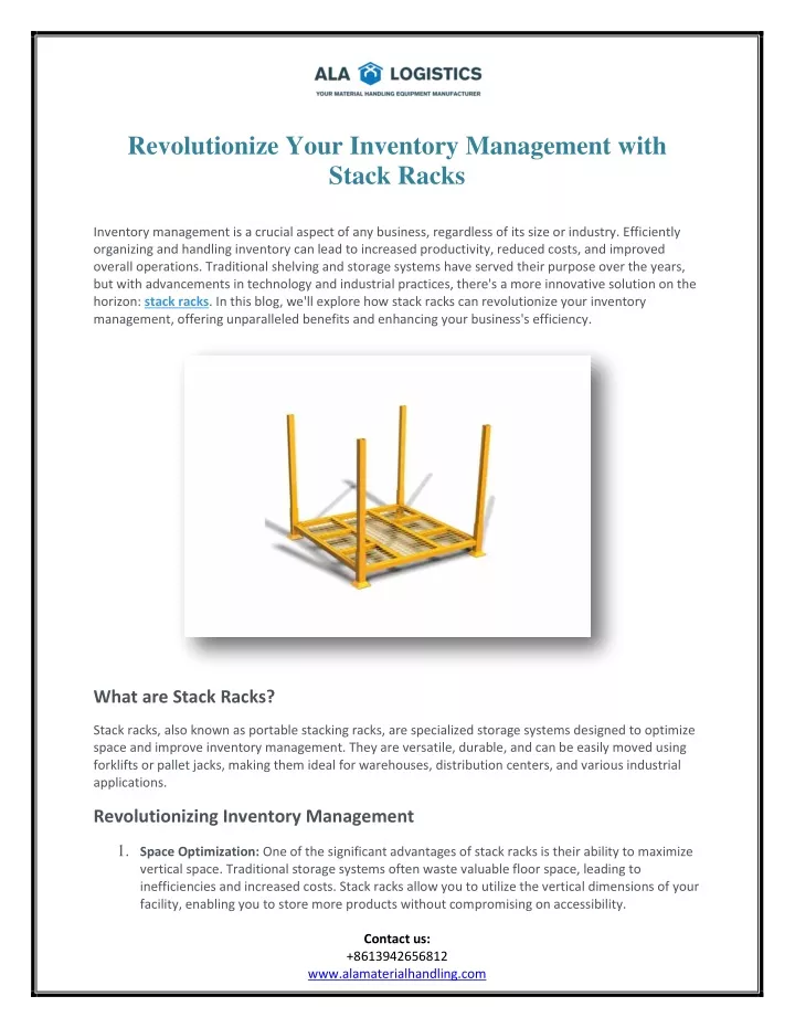 revolutionize your inventory management with
