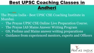 Best IAS coaching in Andheri