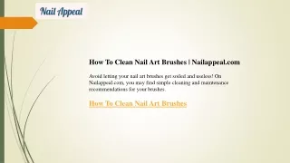 How To Clean Nail Art Brushes  Nailappeal.com