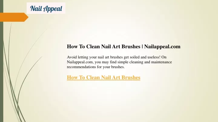 how to clean nail art brushes nailappeal