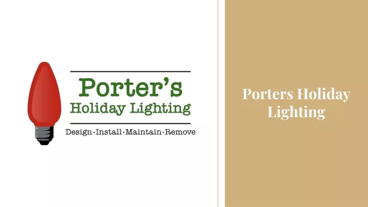 porters holiday lighting