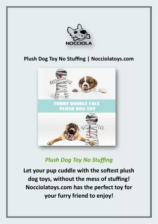 Plush Dog Toy No Stuffing 2