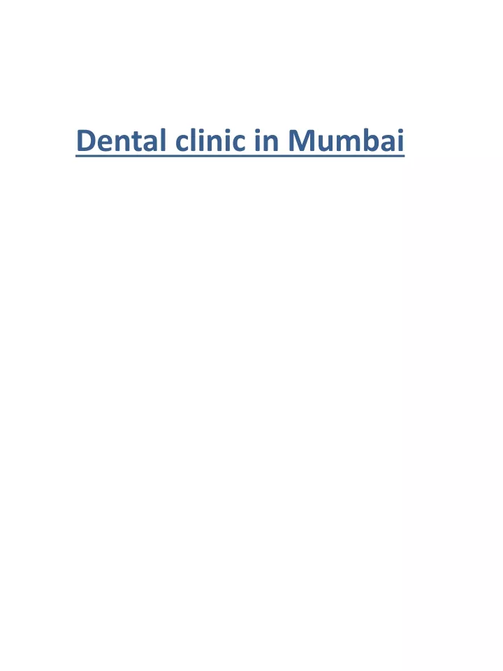 dental clinic in mumbai