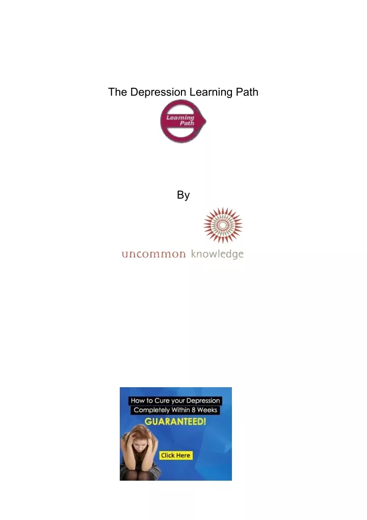 the depression learning path