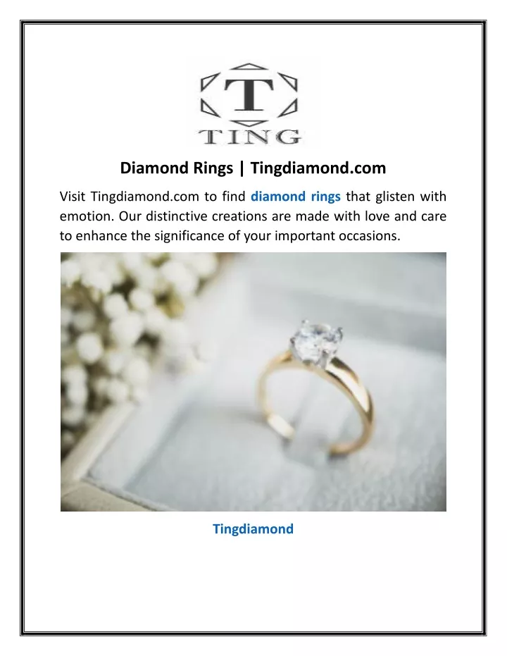 diamond rings tingdiamond com