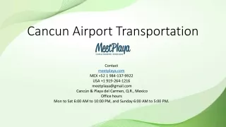 Cancun Airport Transportation by meetplaya