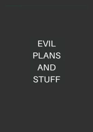 PDF Evil plans and stuff: Lined notebook | Funny notebook | free