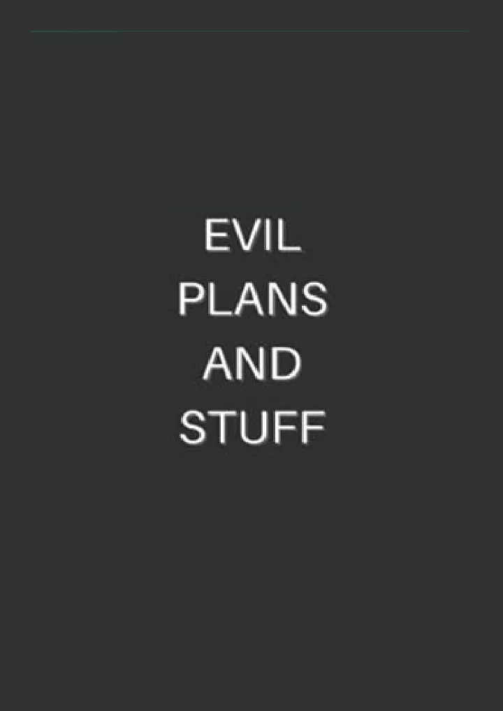 evil plans and stuff lined notebook funny