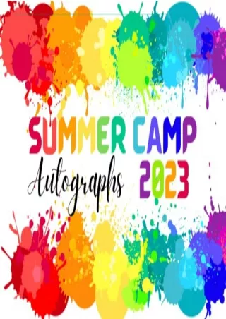 READ [PDF] Summer Camp 2023 Autographs: Signatures Blank Scrapbook, Blank Unline