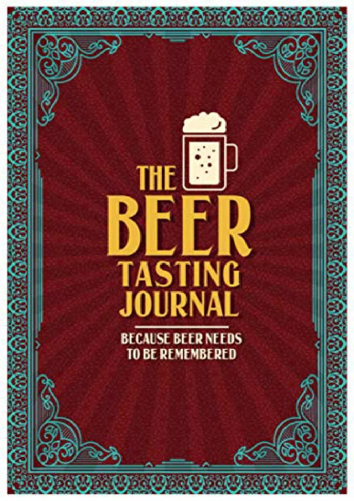 the beer tasting journal because beer needs