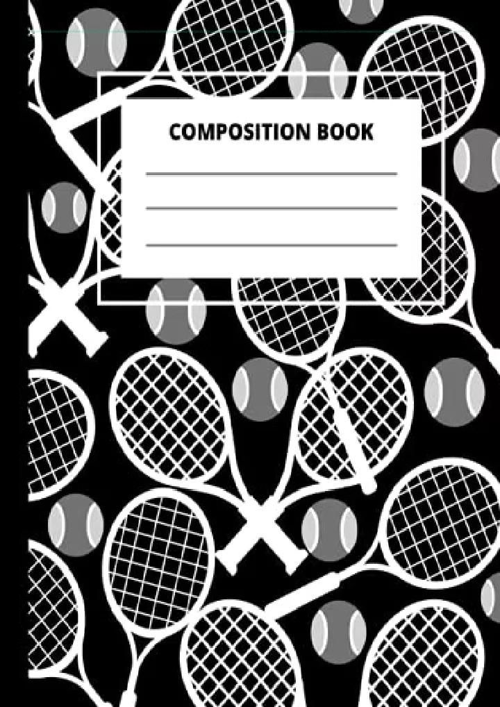composition book tennis notebook wide ruled