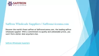 Saffron Wholesale Suppliers  Saffronavicenna.com