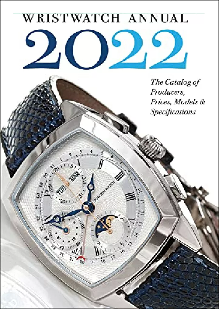 wristwatch annual 2022 the catalog of producers