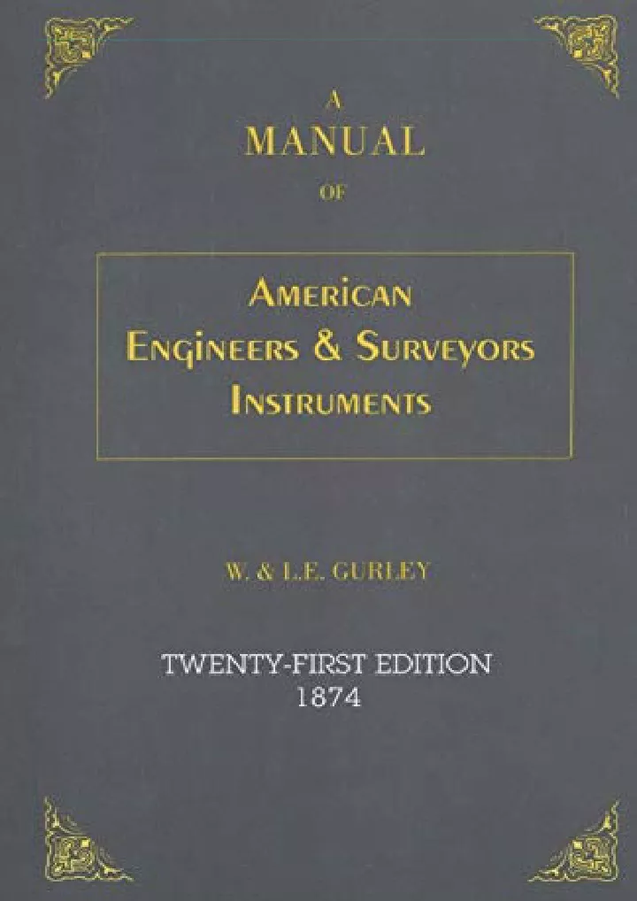 a manual of american engineer s and surveyor