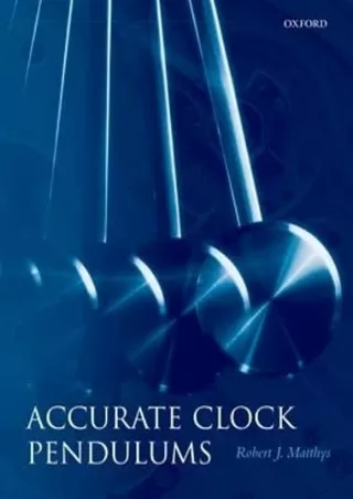 DOWNLOAD [PDF] Accurate Clock Pendulums ipad
