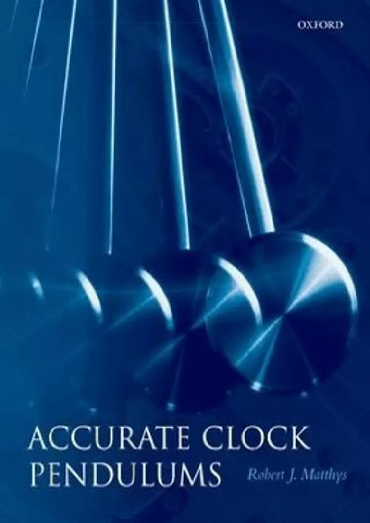 accurate clock pendulums download pdf read