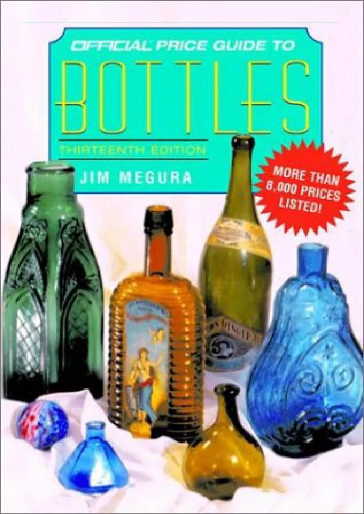 the official price guide to bottles 13th edition