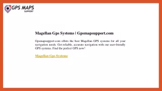 Magellan Gps Systems  Gpsmapsupport.com