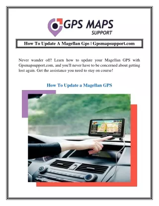 How To Update A Magellan Gps  Gpsmapsupport.com