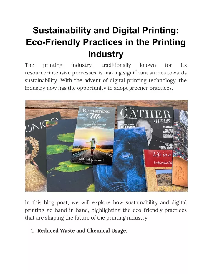 sustainability and digital printing eco friendly