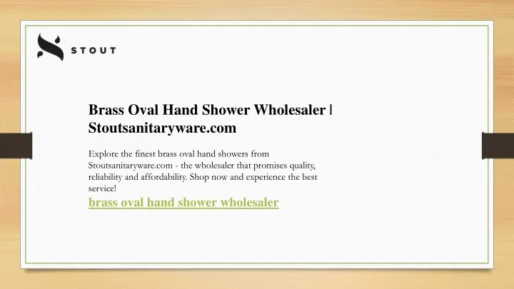 brass oval hand shower wholesaler
